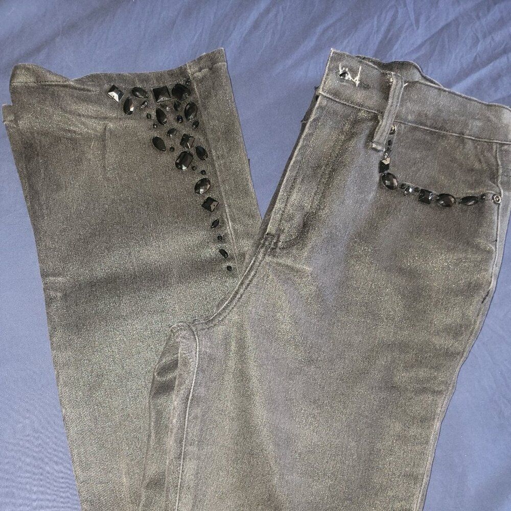 Diane Gilman (4 Tall) embellished straight leg jeans
